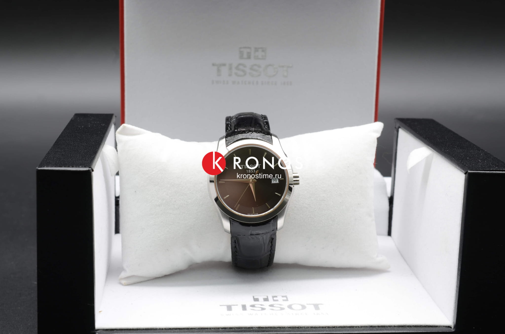 Tissot Tissot Couturier Lady T035.210.16.051.01 женские часы черный циферблат на запястье